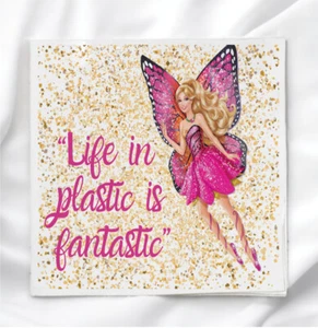 Panel de tela Barbie para acolchado costura artesanía edredón bloque BGF74961 - Imagen 1 de 2