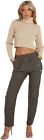 LADIES CHERRY BERRY FULL LENGTH TROUSERS WOMEN'S UTILITY POCKETS SUMMER PANTS