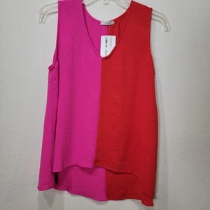 Camiseta sin mangas Jodifl Cruella dividida pequeña rosa roja nueva con etiquetas sin mangas - Imagen 1 de 6