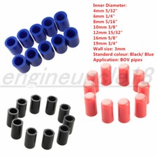 10PC 8mm /10mm/19mm Silicone Blanking Cap Intake Vacuum Hose End Bung Blk/Blu
