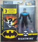 3 SURPRISE BATMAN, NIGHTWING, ACTION FIGURE, BY SPIN MASTER.