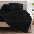 1500Tc Ultra Soft Flat Fitted Sheet Set - Single Double Queen And King Bed Size