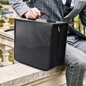 CD Case Portable Disc Storage Bag Black with Handle 520 - Afbeelding 1 van 7