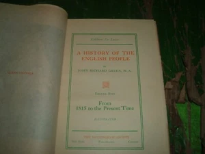 Rare Antique Edition De Luxe A History of the English People 1815 loose binding - Picture 1 of 4