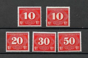 REICH 1940 Generalgouvernement Zuschlag Mi 1-4 MNH überkompl. Satz - Picture 1 of 2