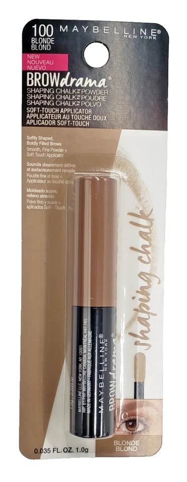 NEW Maybelline Brow Drama Shaping Chalk Powder- 100 BLONDE - Image 1 of 1
