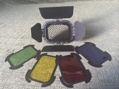 UK Godox BD-04 Barn Door+Honeycomb Grid+4 Filter for Standard Reflector O913 - Image 1 of 4