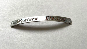 Western Electric 639B Ribbon/Dynamic Microphone Chrome LOGO Badge Vintage - Picture 1 of 5
