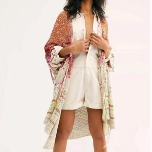 Cárdigan Free People l NUEVO CON ETIQUETAS $298 Skies The Limit Desert Dream Combo Pequeño - Imagen 1 de 11