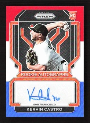 2022 Panini Prizm Red/White/Blue Kervin Castro RC /50 San Francisco Giants - Image 1 of 2