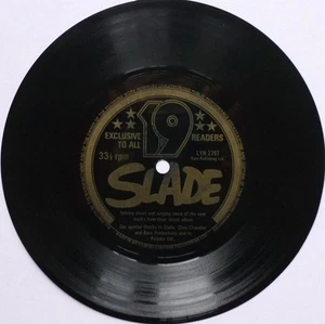Slade Exclusive To 19 Readers flexi Lyntone LYN2797 EX 1970 7-inch flexidisc, Ex - Picture 1 of 6