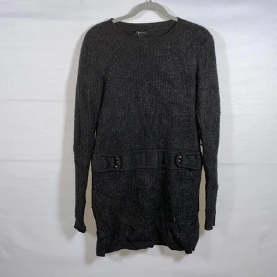 Women's Aqua Cashmere Soft Sweater Dress Black sz. L - Image 1 of 4