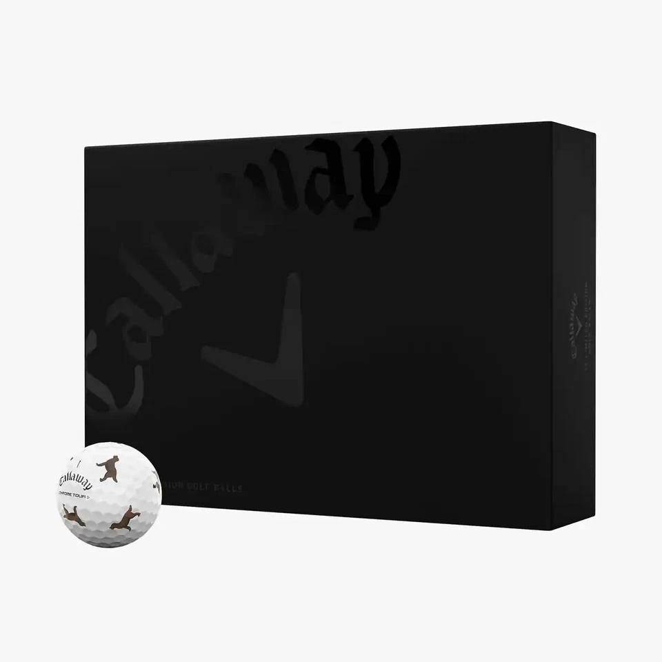 CALLAWAY Chrome Tour Let the Big Dog Eat – Chocolate Lab Golf Balls 1 Box (12 Balls) NEW