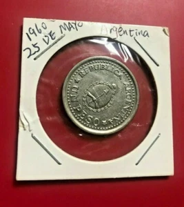 1960 25 DE MAYO ARGENTINA COIN - NICE WORLD COIN !!!  - Picture 1 of 2