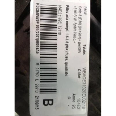 AIR FILTER BOX FOR BMW SERIE 3 E36 (91-98) BER/SW 1.8 (318I) S.W. 1991 Foto 1 de 4