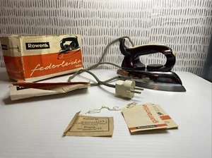 Vintage Rowenta Federleicht Baby E5049 Germany 1950s Small Travel Iron - Picture 1 of 13