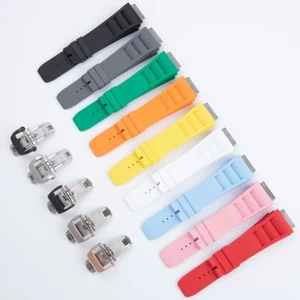 Correa de reloj de goma FKM de repuesto para Richard Mille RM010 RM029 RM17-01 tamaño M - Imagen 1 de 21