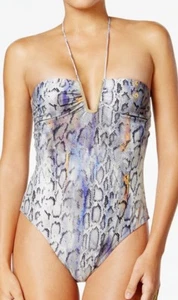 Rachel Roy Rainbow Snake Halter 1 PC Maillot Size S or 2 to 4 Swimsuit NWT $116 - Picture 1 of 10