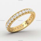 Full Eternity Band Fine Anniversary Ring 14k Yellow Gold Natural Diamond