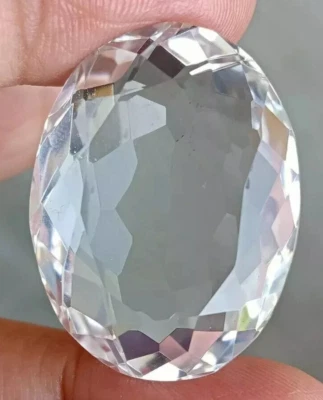 100 Ct. AAA+ Brazilian Oval Shape White Topaz Loose Gemstone Gift for Women/Her - Image 1 of 4