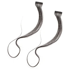 2 Pcs Haarverlängerungen Clip-in-Echthaarverlängerungen Lange Kind - Bild 1 von 12