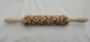 Pastrymade CHRISTMAS Engraved Wooden Rolling Pin Embossed Dough Christmas Mold - Picture 1 of 4