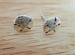 Borchie Argento Sterling 8 mm rotonde MINUSCOLE Sabbia Dollaro Borchie Posti - Foto 1 di 2