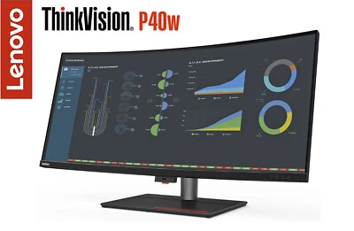 Lenovo ThinkVision P40w-20 40" 5K WUHD Wide IPS NearEdgeless HDR Curved Monitor - Image 1 of 4