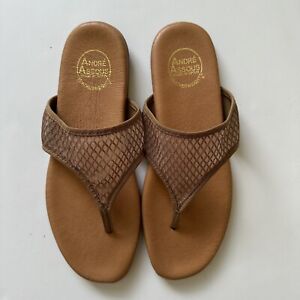 Andre Assous Paige Sandal Taupe Mesh Size 40