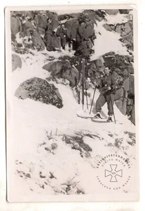 Foto/Photo Feldgendarmerie Polizei Ski Ausflug; Gebirge / Berge; Schnee Winter - Bild 1 von 2