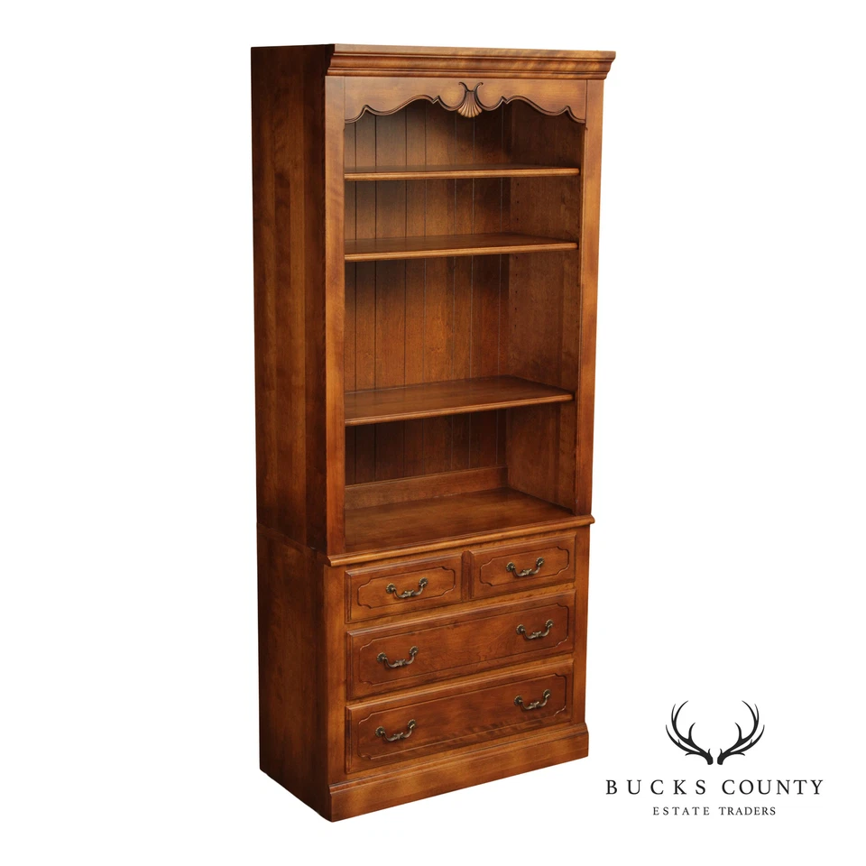 Librería abierta alta con cajones Ethan Allen French Country Foto 1 de 4