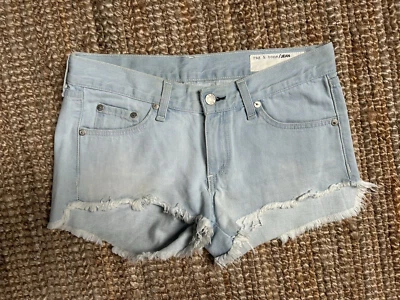 RAG & BONE SHORTS DENIM HOSE GR. 24 BLAU - Bild 1 von 3