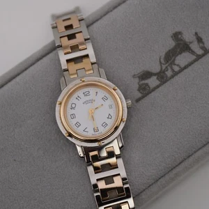 Hermes Ladies Clipper CL4.220 Two-Tone Stainless Steel and Gold Plated Quartz - Picture 1 of 9