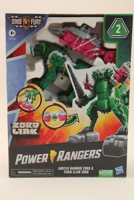 Figura Power Rangers Dino Fury Ankylo Hammer & Tiger Claw Zord Linx MISB 2021 Foto 1 de 2