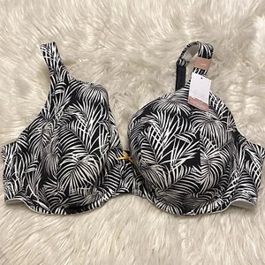 Cacique 44DD Bra Lightly Lined Full Coverage Underwire Cotton Stretch Bow NEW - Picture 1 of 10