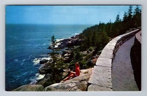 ME-Maine, Gipfel des Otter Cliff Bar Hafen, Antik, Vintage Souvenir Postkarte - Bild 1 von 2