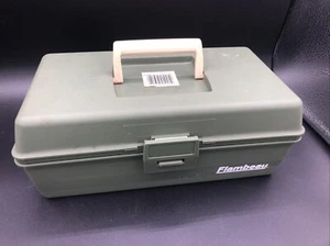 Vintage Small Flambeau Tackle Box Model 1001 Green Single Tray Never Used - Picture 1 of 10