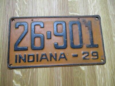 Indiana License Plate 1929 - No. 26-901 • 69$