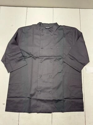 Chef Works Black 3/4 Sleeve Button Up Shirt Unisex Adults Size XL - Image 1 of 4