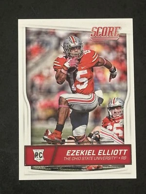 2016 Score Football #344 Ezekiel Elliott RC Ohio State University Nm-Mt!! - Image 1 of 2
