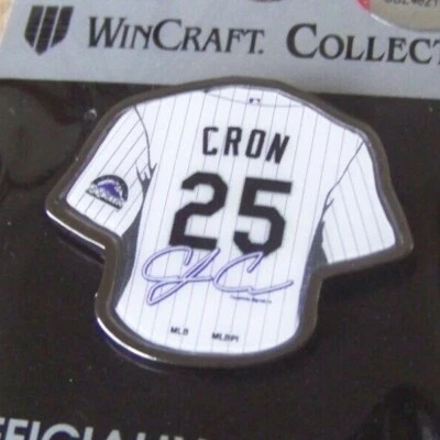 Colorado Rockies CJ Cron 25 jersey pin primary logo c40401 - Image 1 of 4