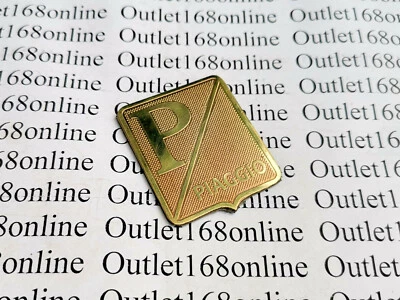 Наклейка с эмблемой латунного значка на скутер Piaggio 125 150 Vespa вторичный рынок 39 мм X 47 мм - Изображение 1 из 4