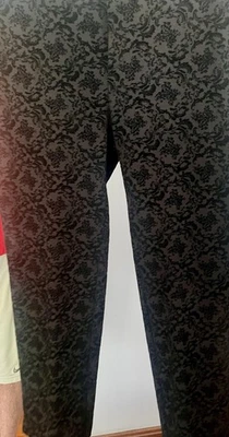 Pantalón CHARTER CLUB Tienda Mujer 14 W Negro Brocado/Nuevo Sin Etiquetas Foto 1 de 4