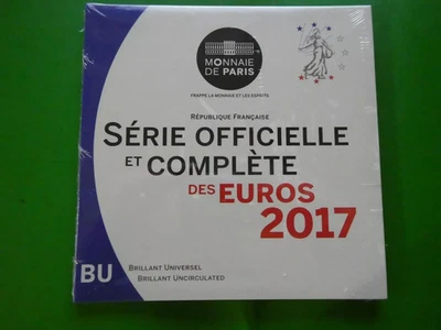 法国 2017 硬币套装 1 美分 2 欧元 3,88 欧元官方文件夹 — 第 1/2 张图片