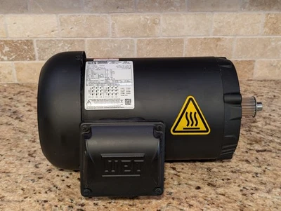 WEG 1 HP 3 phase electric motor - TEFC - 0118ET3E56CFL-S NEMA Premium - NEW - Image 1 of 4
