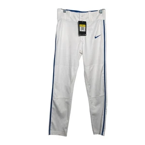 Nike Boy's Small White Baseball Pants Athletic Dr-Fit Active Blue Striped - Picture 1 of 20