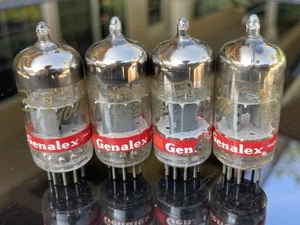 4 VINTAGE Genalex Gold Lion B739 12AT7 Vacuum Tubes - TV7 TESTED & BEAUTIFUL - Picture 1 of 19