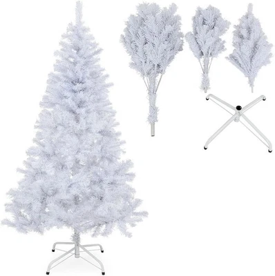 Christmas Tree SHATCHI 120cm Alaskan Pine Artificial Bushy Looking White Flocked - Image 1 of 4