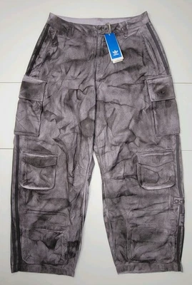Adidas Originals Women's XXL Print Cargo Pants Grey Size 10 IW5532 NWT $190 - Image 1 of 4