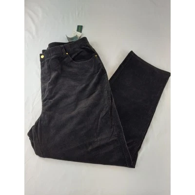 Lauren Jeans Co. Ralph Lauren Classic Straight Women's Black Corduroy Pants 22W  - Image 1 of 4